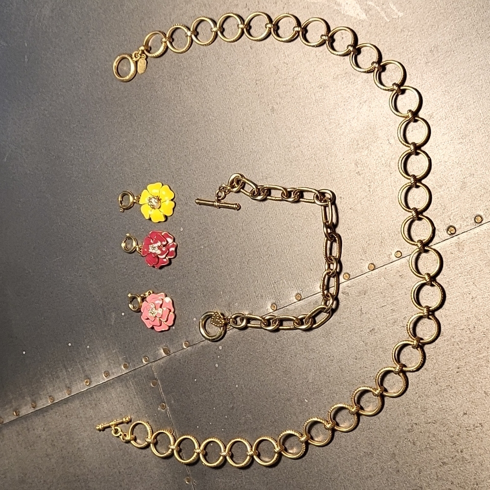 Stella & Dot necklace, bracelet & charms